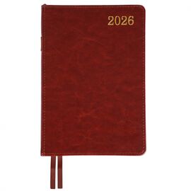 Еженедельник Leo planner А5 датированный 2026 "City", твердый, коричневый, 368 страниц (252668)