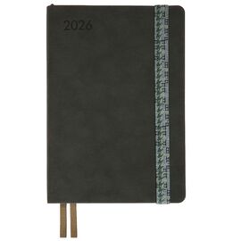 Еженедельник Leo planner А5 датированный 2026 «Polo», мягкий, графитовый, 368 страниц (252694)
