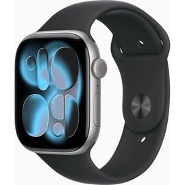 Смарт-годинник Apple Watch Series 11 GPS 46mm Space Grey Aluminium Case with Black Sport Band - S/M (MEV04RK/A)