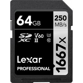 Карта пам'яті Lexar 64GB SDHC class 10 UHS-II 1667x (LSD64GCB1667)