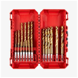 Набор сверл Milwaukee по металлу PACKOUT RedHEX HSS-G TiN, 19шт (4932493866)
