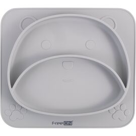 Тарілка дитяча FreeON Bear,силіконова, grey (39678)