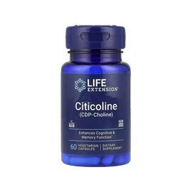 Витаминно-минеральный комплекс Life Extension Цитиколин, 500 мг в порции, Citicoline (CDP Choline), 60 вегетарианск (LEX-16596)