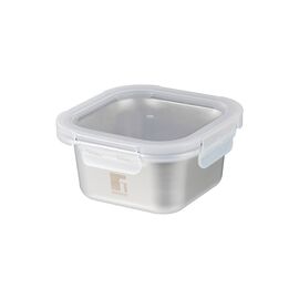 Пищевой контейнер Bergner Go Lovers з нержавіючої сталі квадратний 640 мл (BG-36313-GY)