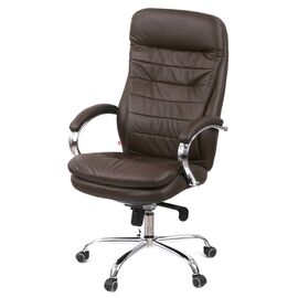 Офисное кресло Аклас Валенсия MB XY-7340 Коричневый (Кожа LC-K dark brown) (00161484)