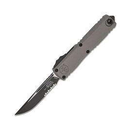 Нож Microtech Ultratech Gen III OTF, ZBP D/E, tatical, напівсеррейтор, сірий (1121-2NC)