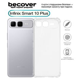 Чехол для мобильного телефона BeCover Anti-Shock Infinix Smart 10 Plus (X6725B) Clear (713801)