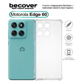 Чехол для мобильного телефона BeCover Anti-Shock Motorola Edge 60 Clear (713804)