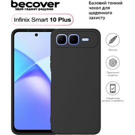 Чехол для мобильного телефона BeCover Silicone Infinix Smart 10 Plus (X6725B) Black (713764)