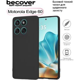 Чехол для мобильного телефона BeCover Silicone Motorola Edge 60 Black (713770)