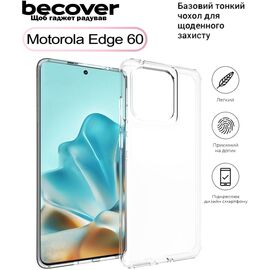 Чехол для мобильного телефона BeCover Silicone Motorola Edge 60 Transparent (713771)