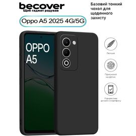 Чехол для мобильного телефона BeCover Silicone Oppo A5 2025 4G/5G Black (713790)