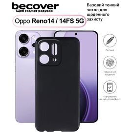 Чехол для мобильного телефона BeCover Silicone Oppo Reno14 / 14FS 5G Black (713791)