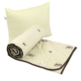 Одеяло Руно набор одеяло шерстяное 140х205 + 1 подушка 50х70 силиконовая Comfort Sheep (К_924.52ШКУ_Sheep)