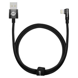 Дата кабель USB 2.0 AM to Lightning 1.0m 2.4A 90° corner black Baseus (CAVP000001)