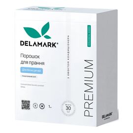 Пральний порошок DeLaMark Premium Line White з ефектом кондиціонера 1 кг (4820152330956)