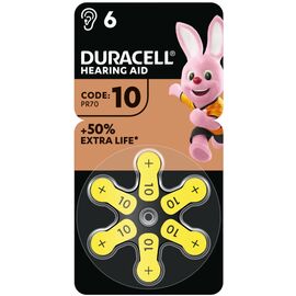 Батарейка Duracell для слухових апаратів розмір 10, 6 шт. в упаковці (5007510/5011445)