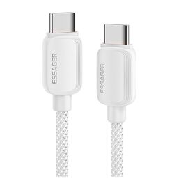 Дата кабель USB-C to USB-C 1.0m 100W white Essager (EXCTT1-WL02-P)