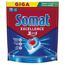 Таблетки для посудомоечных машин Somat Excellence 3-in-1 70 шт. (9000101832044)