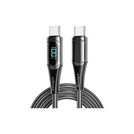 Дата кабель USB-C to USB-C 1.0m 100W Digital Display black Essager (ES-XCTT1-YD01)