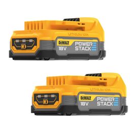 Аккумулятор к электроинструменту DeWALT 18V XR Li-lon PowerStack 1.7Ah, 2 шт., вес 0.7 кг (DCBP034E2)
