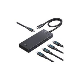 Концентратор Ugreen USB-C to 4xUSB-C 3.2 Gen2 10Gbps + PD CM806 black (55334)