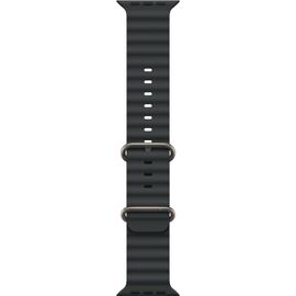 Ремешок для смарт-часов Apple 49mm Black Ocean Band - Natural Titanium Finish (MXTL3ZM/A)
