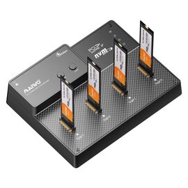 Док-станция для накопителей Maiwo 4*NVMe M.2 SSD Key M/B+M to USB4.0 USB-C 40Gbps (K3015P4)