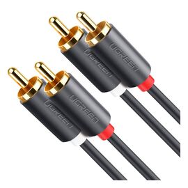 Кабель мультимедийный 2xRCA M to 2xRCA M 3.0m AV104 black Ugreen (10519)