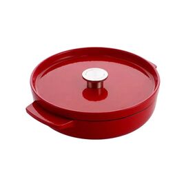 Сотейник KitchenAid Cast Iron чавунний з кришкою, 26 см, 2,77 л, червоний (CC009009-001)