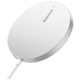 Зарядное устройство Baseus Simple Mini3 Magnetic Wireless Charger 15W Silver (CCJJ040012)