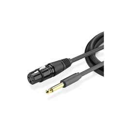 Кабель мультимедийный 6.35mm M to XLR F 5.0m AV131 black Ugreen (20721)