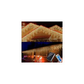 Гирлянда Voltronic Бахрома White Hot 180 LED, 5х0,7 м, вулична, з сонячною панелью та пультом (YXW-007-180/5/0,7WH)