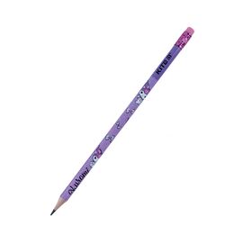 Карандаш графитный Kite Kuromi круглый, с резинкой, НВ (HK24-056)