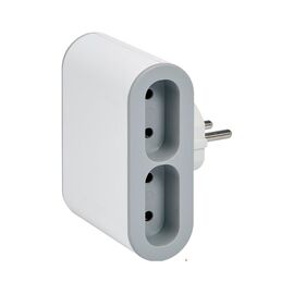 Сетевой разветвитель LEGRAND Стандарт 4х2К бічні розетки 6А Білий/Сірий (049400)