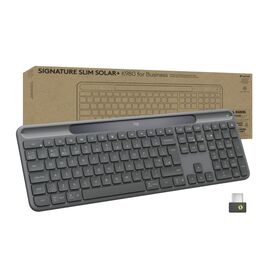 Клавиатура Logitech Slim Solar+ for Business Wireless/Bluetooth Graphite (920-013779)