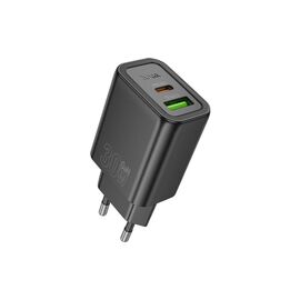 Зарядное устройство HOCO N63 USB-C PD30W + USB QC3.0 black (6942007644358)
