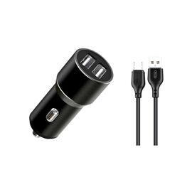 Зарядное устройство XO 1xUSB + cable USB to Micro 5P TZ09 black (6920680873487)