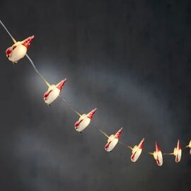 Гирлянда Luca Lighting Санта, струна, 1,3 м, класична біла, 10 LED 2AA, таймер (8720967822850)