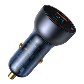 Зарядний пристрій Baseus USB + USB-C QC3.0 65W Particular Digital Display gray (CCKX-C0G)