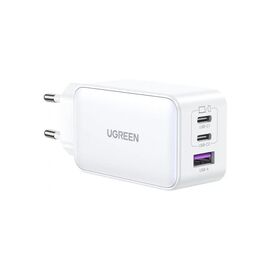 Зарядний пристрій Ugreen 1xUSB + 2xUSB-C 65W GaN CD244 white (15334)