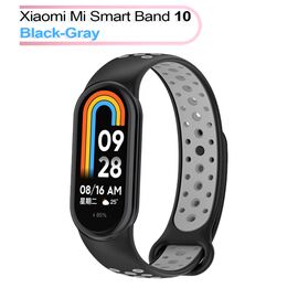 Ремінець до фітнес браслета BeCover Vents Style для Xiaomi Mi Smart Band 10 Black-Gray (713628)