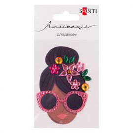 Набор для творчества Santi Модниця, аплікація зі страз самоклеючих, 8х6 см (743029)