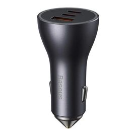 Зарядний пристрій Baseus 1xUSB + 2xUSB-C 65W Golden Contactor Pro dark gray (CGJP010013)