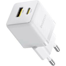 Зарядний пристрій Baseus 1xUSB-C 30W + 1xUSB white (P1011160A213-00)