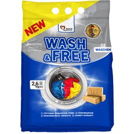 Стиральный порошок Wash&Free Universal со стружкой хозяйственного мыла 2.6 кг (4260637723680)