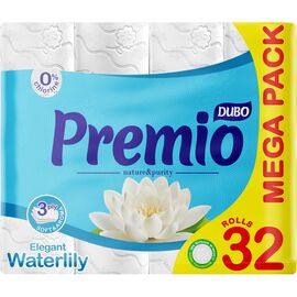 Туалетная бумага Диво Premio Waterlily 3 слоя 32 рулона (4820003837757)