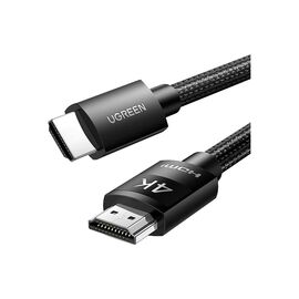 Кабель мультимедийный HDMI M to HDMI M 2.0m 4K30Hz braided HD119 black Ugreen (40101)