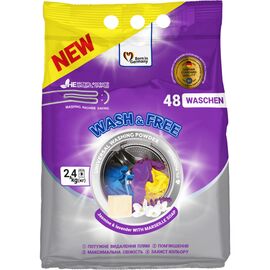 Пральний порошок Wash&Free Universal Жасмин та лаванда з марсельським милом 2.4 кг (4262396140890)
