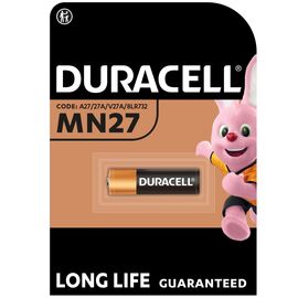 Батарейка Duracell MN27 12V спеціалізована лужна, A27/27A/V27A/8LR732, 1 шт. в упаковці (5007388)